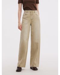 GOELIA - 100% Cotton Denim Adjustable Waist Jeans - Lyst