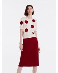 GOELIA - Tencel Jacquard Knitted Top And Skirt Two-Piece Set - Lyst