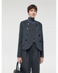 GOELIA - Boxy Cropped Wool Jacket - Lyst