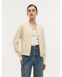 GOELIA - Temperature-Regulating Wool Blend Zip-Up Cardigan - Lyst