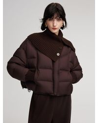 GOELIA - Cocoon Knitted Convertible Collar Goose Down Jacket - Lyst