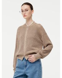 GOELIA - Linen Openwork Sequins Zip-Up Jacket - Lyst