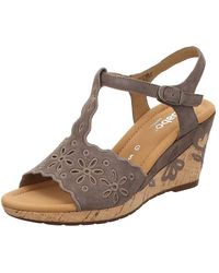 Gabor Sandalen 683 in Natur Damen Schuhe Absätze Sandalen mit Keilabsatz 