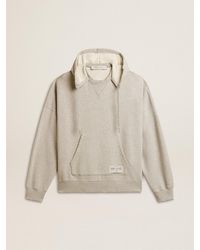 Golden Goose - Cotton Hooded Sweatshirt With Print On The Back - Lyst