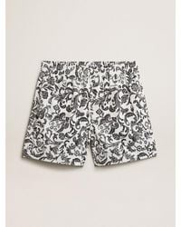 Golden Goose - Swim Shorts With All-Over And Print - Lyst