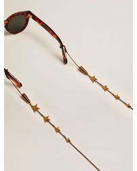Golden Goose Star Jewelmates Collection Glasses Chain In Old Gold Colour - Metallic