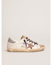 Golden Goose - Super-Star Ltd Pour Femme Avec Étoile En Cristaux Swarovski Et Imprimé Léopard, Femme, Taille - Lyst
