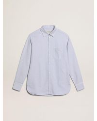 Golden Goose - Camicia Da Uomo Con Righe A Bastoncino, Uomo, Taglia - Lyst