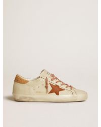 Golden Goose - ’S Super-Star With Leather Star And Crocodile-Print Leather Heel Tab - Lyst