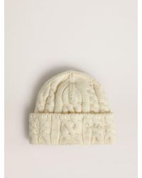 Golden Goose - Wool Beanie With Embroidery - Lyst