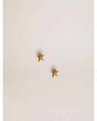 Golden Goose Star Jewelmates Collection Stud Earrings In Old Gold Color - Metallic