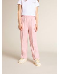 Golden Goose - Pantalon De Jogging Rose Avec Étoile Pailletée Sur Le Devant, Taille - Lyst