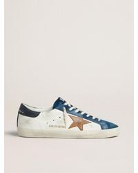 Golden Goose - Super-Star Ltd With Tobacco-Colored Croc-Print Leather Star And Leather Heel Tab - Lyst