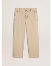 Golden Goose - Pantaloni Chino Da Uomo Con Finitura Effetto Lived-In, Uomo, Taglia - Lyst