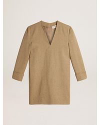 Golden Goose - Pale Beech-Colored Short Woolen Dress - Lyst