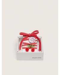 Golden Goose - Lacets Skins Rouges Avec Broche Rose E Charm En Forme De Cerises, Femme, Taille - Lyst
