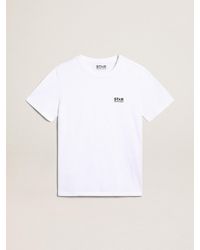 Golden Goose - White Golden Collection T-shirt With Contrasting Black Logo On The Front - Lyst