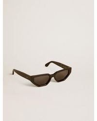 Golden Goose - Occhiali Da Sole Modello Rettangolare Con Montatura E Lenti Nere, Donna, Taglia - Lyst