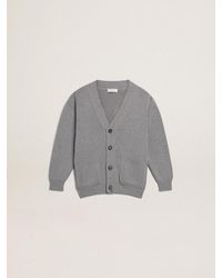 Golden Goose - Cotton Cardigan With Logo On The Back - Lyst