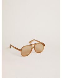 Golden Goose - Aviator Style Sunglasses With Honey-Colored Frame And Lenses - Lyst