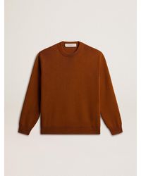 Golden Goose - Crew-Neck Sweater With Logo On The Back - Lyst