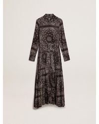 Golden Goose - Anthracite- Shirt Dress With Paisley Print - Lyst