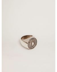 Golden Goose Timeless Jewelmates Collection Ring In Antique Silver Colour - Metallic