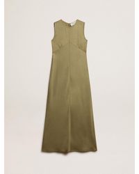 Golden Goose - Colored Midi Dress With Zip Fastening On The Back - Lyst
