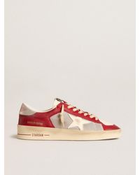 Golden Goose - Stardan Ltd Pour Homme En Résille Et Cuir Nubuck Avec Étoile En Cuir Nappa Et Contrefort En Cuir, Homme, Taille - Lyst
