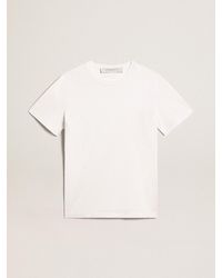 Golden Goose - T-Shirt With Distressed Treatment - Lyst