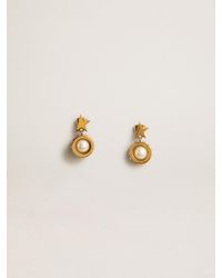 Golden Goose - Earrings With Star And Pearl - Lyst