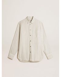 Golden Goose - ’S Viscose Shirt With Narrow Stripes - Lyst