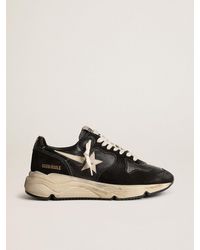 Golden Goose Women's Mid Star In Black Nappa And Suede With White ...
