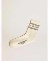 Golden Goose - Socks With Distressed Details And Stripes - Lyst