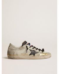 Golden Goose - ’S Super-Star Lab With Floral Print And Leather Star - Lyst