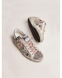 golden goose snake print sneakers