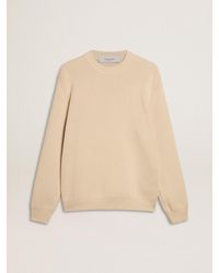 Golden Goose - Maglione Girocollo Da Uomo Di Colore Con Scritta 'Golden' Sul Retro, Uomo, Taglia - Lyst