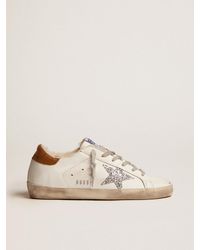 Golden Goose - Super-Star With Shearling Lining And Glitter Star - Lyst