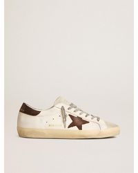 Golden Goose - Bio-Based Super-Star With Canvas Star And Dark Leather Heel Tab - Lyst