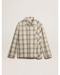 Golden Goose - Slim-Fit Shirt Made Of Ecru And Cotton Flannel - Lyst