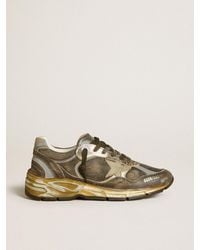 Golden Goose - Dad-Star Pour Femme En Daim Et En Nylon Avec Étoile Et Contrefort En Cuir Kaki, Femme, Taille - Lyst