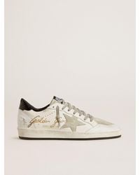 Golden Goose - Ball Star Ltd With Suede Star And Textured Leather Heel Tab - Lyst