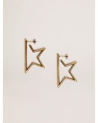 Golden Goose Star Jewelmates Collection Drop Earrings In Old Gold Color - Metallic