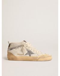 Golden Goose - Mid Star Ltd With Glitter Star And Metallic Leather Flash - Lyst