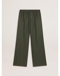 Golden Goose - Pantalon De Jogging Vert Foncé Pour Homme À Rayures Verticales, Homme, Taille - Lyst