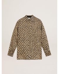 Golden Goose - Boyfriend Shirt With Animal Print And Fil Coupé - Lyst
