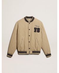Golden Goose - Khaki-Colored Quilted Cotton Bomber Jacket - Lyst