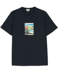 Woolrich - T-shirt In Cotone Con Stampa paesaggio - Lyst