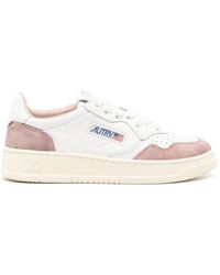 Autry - Sneakers medalist low in suede rosa e pelle - Lyst