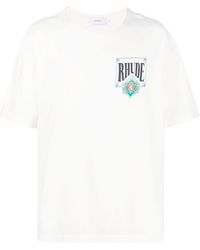 Rhude T-shirt con stampa - Bianco